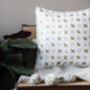 Xoxo Patterned Recycled Cotton Cushion Cover, thumbnail 1 of 5