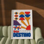 Destino Ibiza Club Print | Poster | Wall Art | Geometric | Dj | Clubbing | Patterned | Bauhaus | Print | House Music, thumbnail 3 of 8