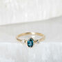 'Cyra' Oval Sapphire And Diamond Engagement Ring, thumbnail 8 of 10