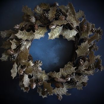 hessian holly wreath by the christmas home notonthehighstreet com hessian holly wreath