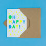 Oh Happy Day! Handmade Card Neon Yellow/Green/Blue, thumbnail 5 of 7