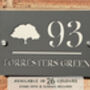 Personalised Silhouette Tree Design House Number Sign Acrylic, thumbnail 1 of 11