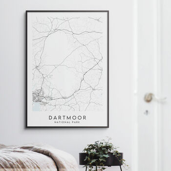 Dartmoor National Park Map Print, 2 of 4