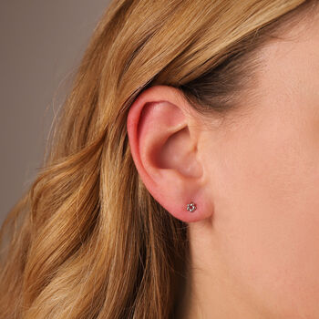 Beaded Circle Stud Earrings, 4 of 4