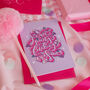 'You're F*Cking Awesome' Floral Calligraphy Card, thumbnail 1 of 3
