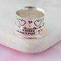 Personalised Love Hearts Sterling Silver Spinner Ring, thumbnail 3 of 5