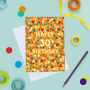 30th Birthday Card For Men, Geometric 30th Card, For Him, thumbnail 1 of 2