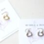 Heart Huggies Hoop Earrings, thumbnail 3 of 3