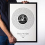 Custom Vinyl Lyrics Print – Personalised Music Poster, Customizable Music Gift For Girlfriend, Boyfriend, Anniversary, thumbnail 4 of 8