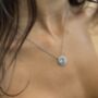 Royal Blue Topaz 925 Sterling Silver Necklace, thumbnail 1 of 4