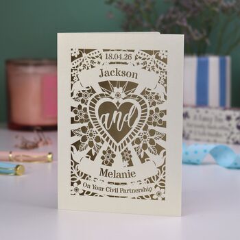 Personalised Civil Partnership Card, 7 of 9