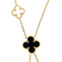 Double Sided Clover Necklace In Lariat Style, thumbnail 9 of 9