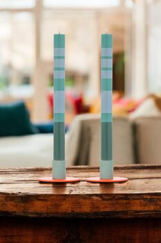 Two Tone Colourful Metal Candleholders Mixed Sets, 7 of 8