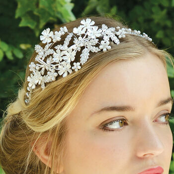 Silver Or Gold Plated Boho Fairytale Bridal Headband, 4 of 12