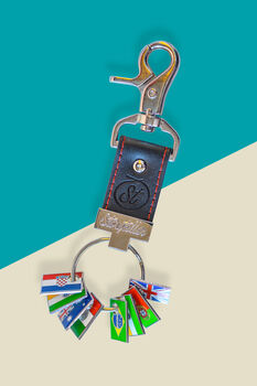 Flag Mate Personalised Keyring + 20 Country Flags, 3 of 8