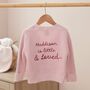 Personalised Little And Loved Pink Cardigan, thumbnail 1 of 5
