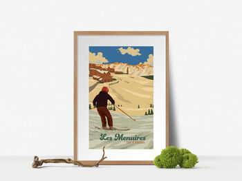 Les Menuires Ski Resort France Travel Poster Art Print, 4 of 8