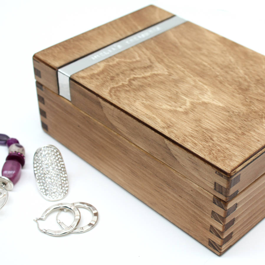 personalised wooden trinket box by warner's end