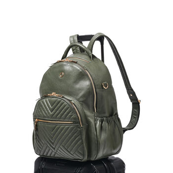 Joy Xl Olive Leather Backpack, 12 of 12