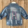 Embroidered Baby/Toddler Denim Jacket With Letter, thumbnail 6 of 6