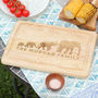 Personalised Elephant Chopping Board Family Gift Home, thumbnail 2 of 4