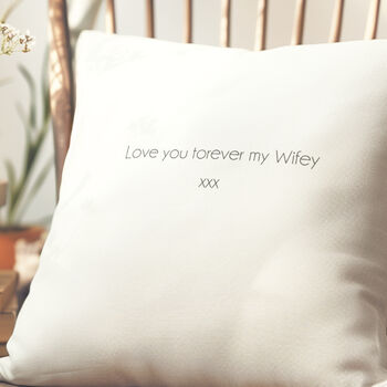 Personalised Vinyl Favourite Lyrics Cushion, 4 of 6