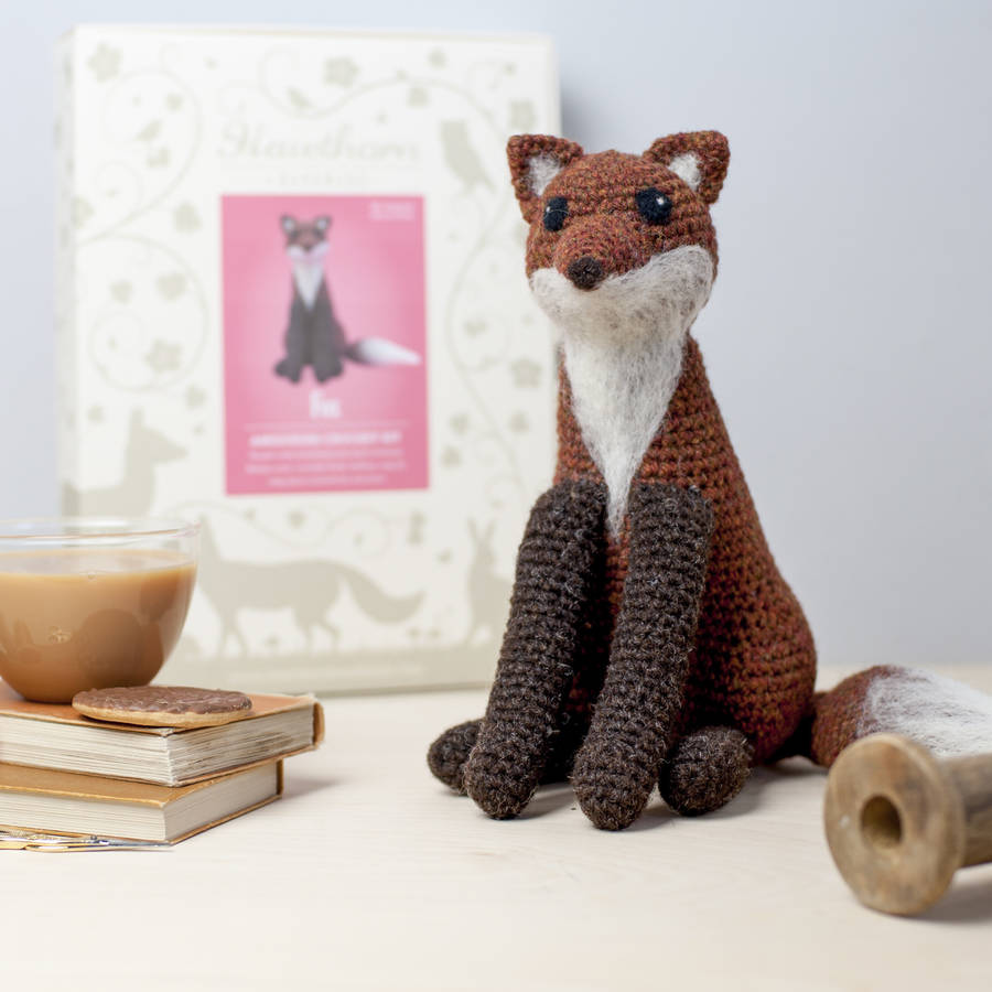 Fox Crochet Craft Kit By Hawthorn Handmade | notonthehighstreet.com