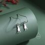 Sterling Silver Blue Footed Boobie Drop Hook Earrings, thumbnail 3 of 10