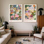Set Of Two Japanese Flower Garden Art Prints, thumbnail 1 of 6