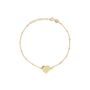 Sterling Silver Gold Plated Heart Bead Bracelet, thumbnail 4 of 6
