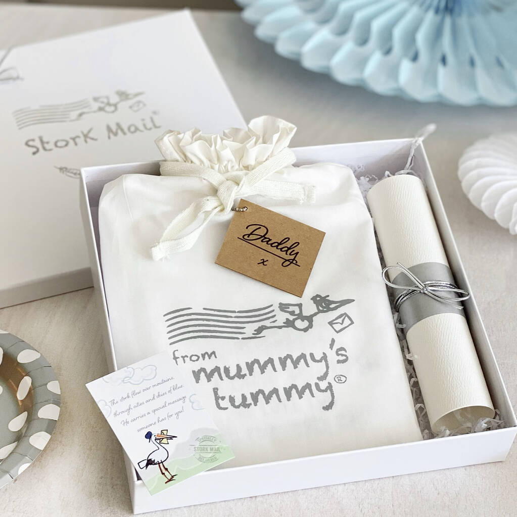 Gift For New Dad, Message From The Bump, Gift By Stork Mail