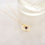 Halo Birthstone Necklace Garnet January In Silver, thumbnail 2 of 6