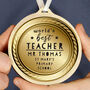 Personalised World's Best Teacher Wooden Medal, thumbnail 1 of 4