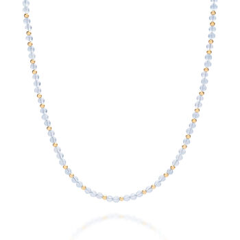 Jewel Bead Aquamarine Necklace Sterling Silver, 3 of 4