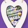 Personalised Nanny First Christmas Heart, thumbnail 3 of 6