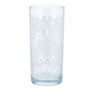White Floral Line King's Coronation High Ball Glass, thumbnail 2 of 6
