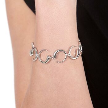 Sterling Silver Designer Luna Moon Inspired Bracelet, 2 of 8