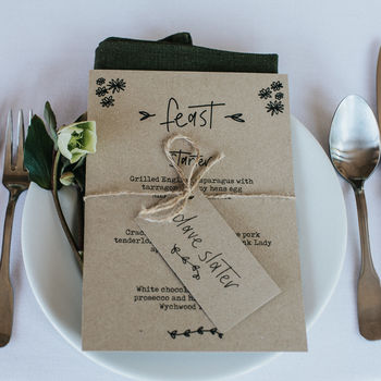 Whimsy Menu And Place Card Bundle, 3 of 3