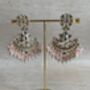 Pink Gold Plated Kundan Pearl Earrings And Tikka Set, thumbnail 4 of 4