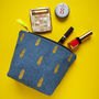 Embroidered Pineapple Cotton Make Up Bag, thumbnail 1 of 8