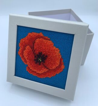Poppy Stitch Your Own Box Tapestry Kit, 6 of 6