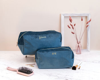 Personalised Velvet Makeup Bag, 4 of 11