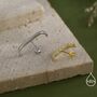 Minimalist Earlobe Cuff Earring In Sterling Silver, thumbnail 7 of 12