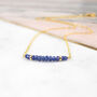 Blue Sapphire Linea Gemstone Necklace, thumbnail 1 of 3