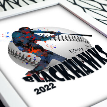 Baseball Personalised Splash Poster, 3 of 5