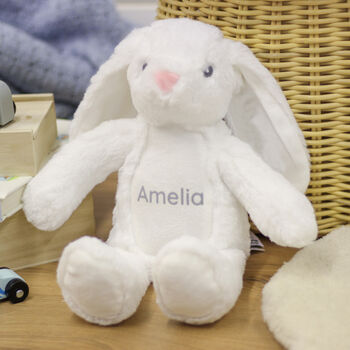 Personalised Rabbit Teddy Bear Soft Toy For Children, 8 of 10