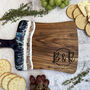 Personalised Couples Name Resin Wood Cheese Board | Anniversary, Wedding Gift, thumbnail 3 of 6