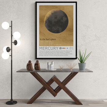 Mercury Solar System Space Art Print, 2 of 4