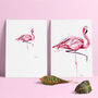 Inky Flamingo Illustration Print, thumbnail 2 of 12