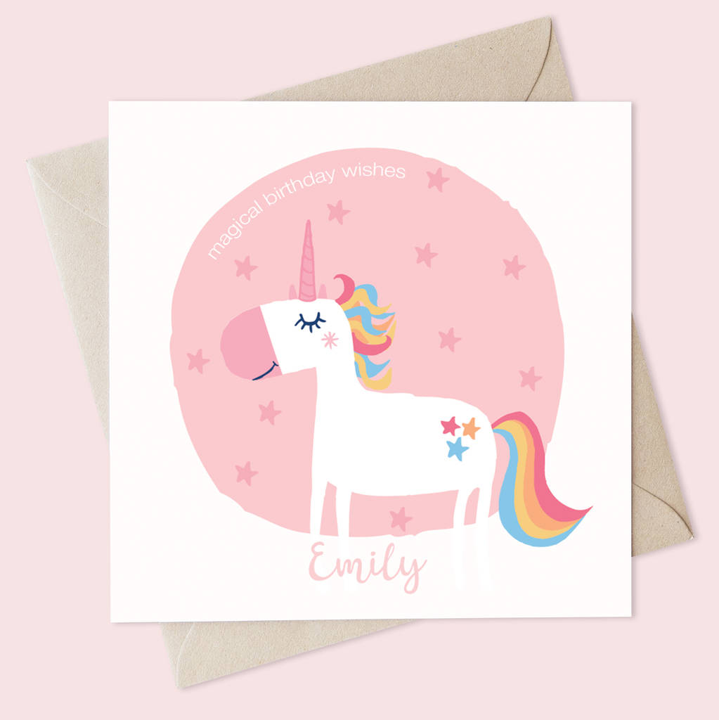 Unicorn Birthday Card, 1 of 3